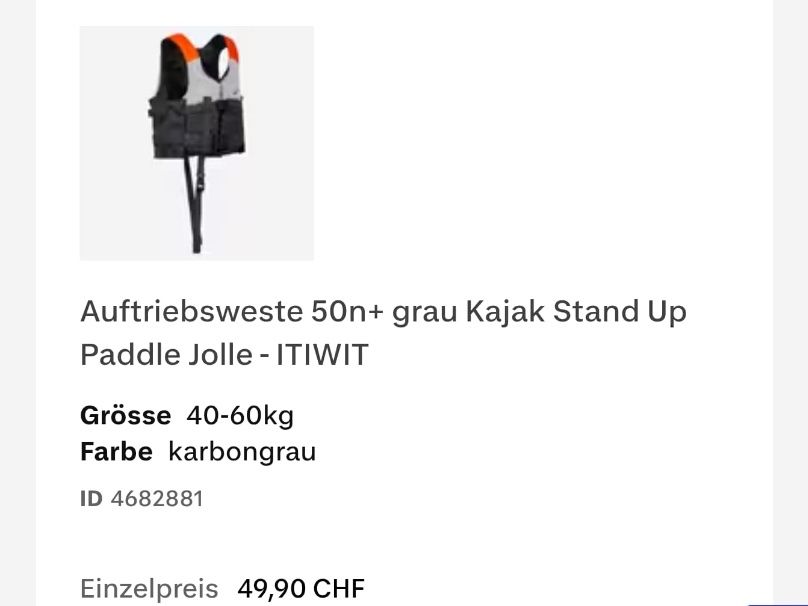 Decathlon Giubbotti di salvataggio: Schwimmweste – Nuovo (secondo la descrizione) da Winterthur venduto da BrilleAnt