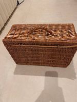 Eleganten Picknickkorb aus Weide, Dunkelbraun - NEU