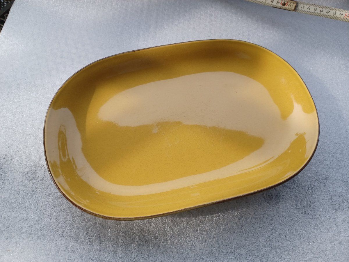 Rössler Piatti di portata: RÖSSLER große Senffarbe Platte 28cm -E58 – Usato da Morges venduto da vimajes12