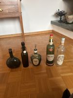 5 leere antike Flaschen inkl Kirsch Zwrtschge