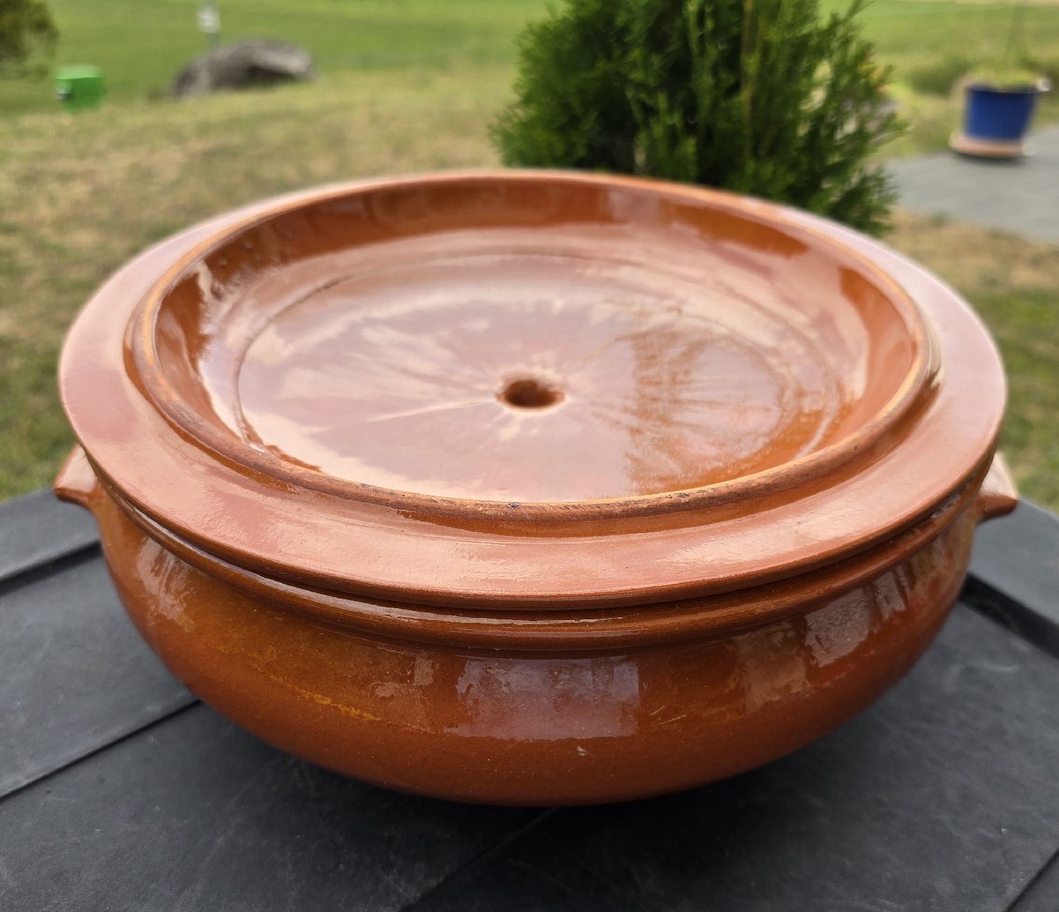 Pentole: Keramiktopf mit Deckel braun Zustand  NEU – Usato da Walkringen venduto da Vanuca 2