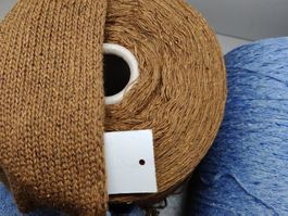Tweed Merino & Bourette Seide von FB Silk 590g nocciola mel