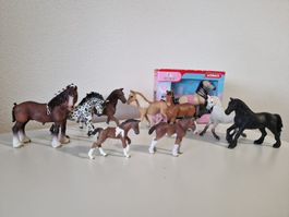 Schleich Pferde Konvolut mit Horse Club Box