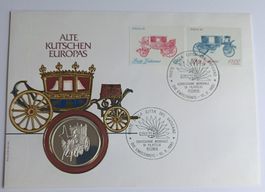 Numisbrief alte Kutschen Europas mit Silber ab 1 Fr. !!