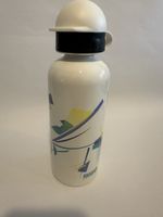 Retro Original Sigg Trinkflasche, Retro weiss mit Muster