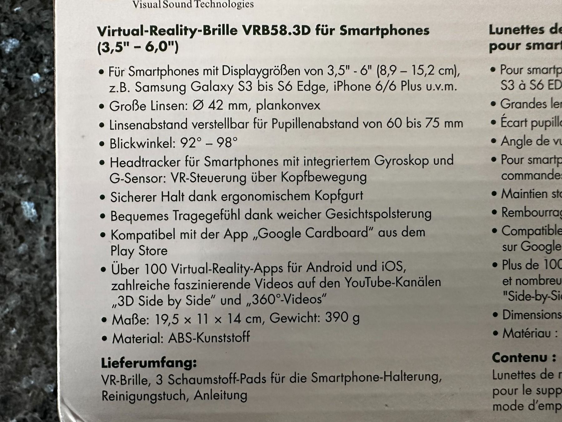 Casco VR: Virtual Reality Brille – Nuovo e nell'imballaggio originale da Laupen ZH venduto da Mcafi02 2
