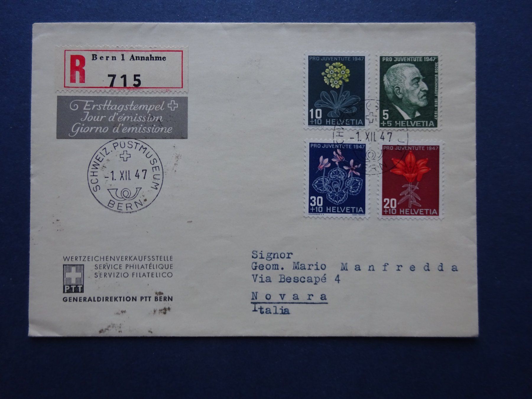 Tutti i francobolli: 1947 Pro Juventute FDC – Usato da Appenzell-Steinegg venduto da adi1975 3
