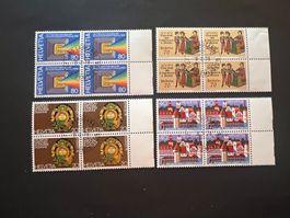 1978 Serie 603-606  Erstag gest.Viererblock mit Tab (K20)