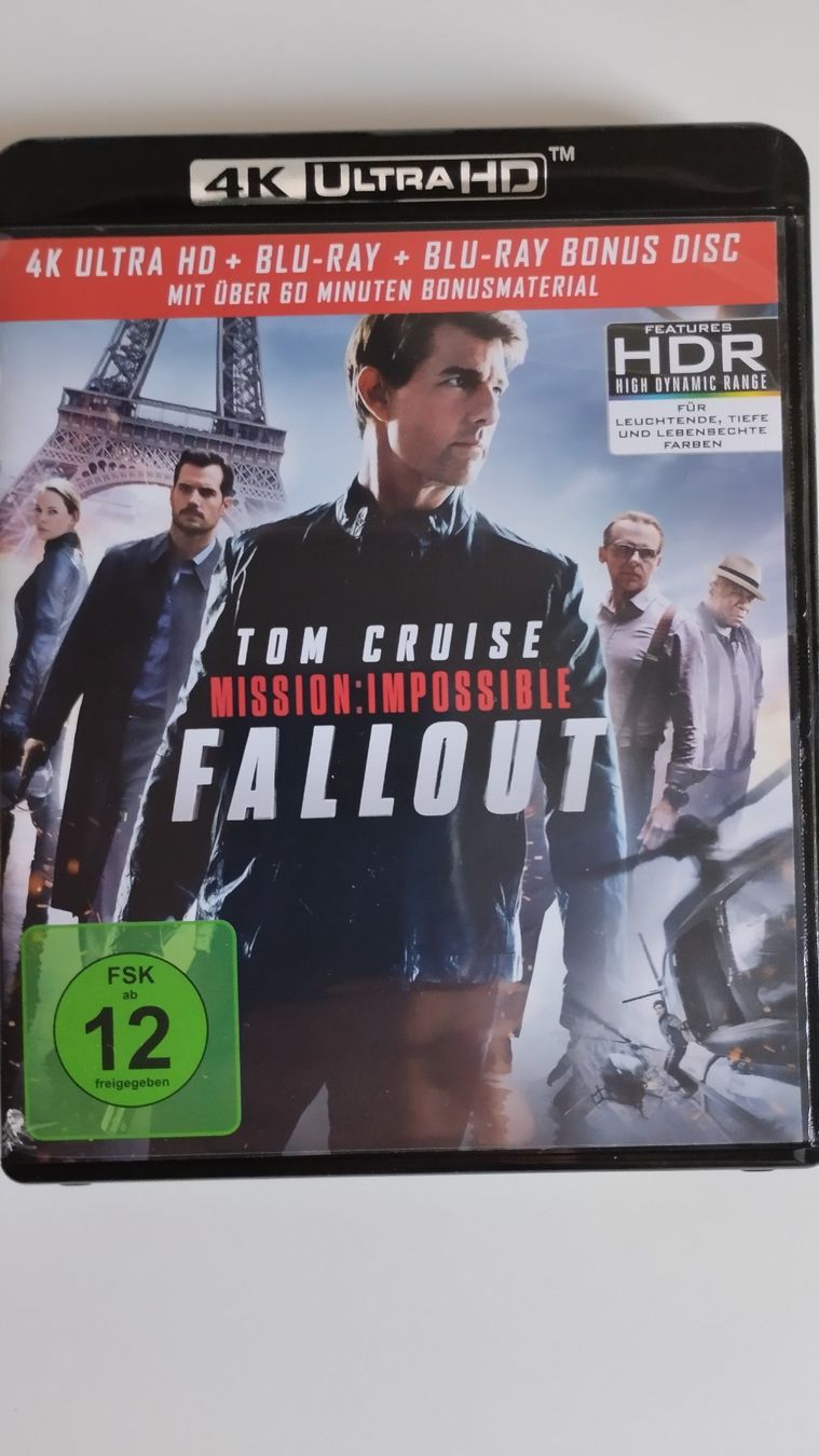 Tutti i DVDs: MISSION IMPOSSIBLE FALLOUT 4K + BLU--RAY + BLU-RAY BONUS – Usato da Basel venduto da Bal-Sagoth
