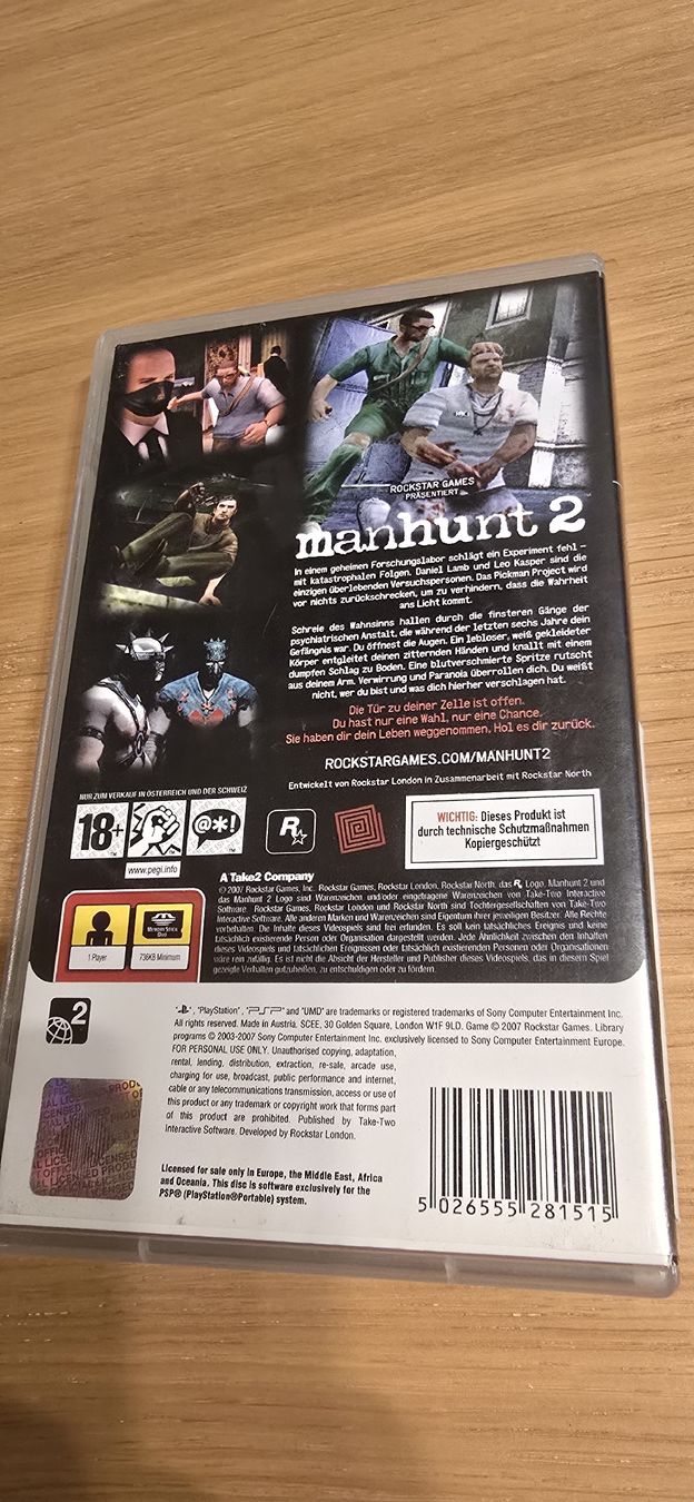 Sony Jeux: Manhunt 2 PSP Deutsch – D'occasion à Le Noirmont par desoto55 2
