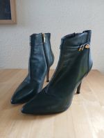 Elegante Damen Stiefeletten in Dunkelgrün, Grösse 38