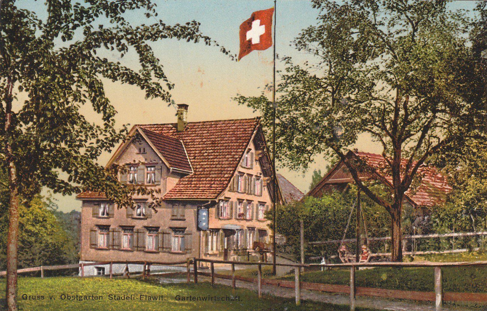 Cartoline postali: Flawil Restaurant Obstgarten – Usato da Rorschacherberg venduto da fratovi2