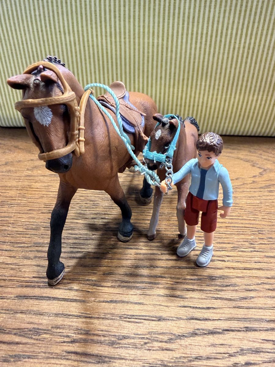 Schleich Jouets: Schleich Pferd mit Junge und Fohlen  – D'occasion à Auw par grisu81