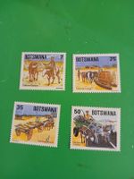 Lot de 4 Timbres Botswana - Thème Transport Traditionnel