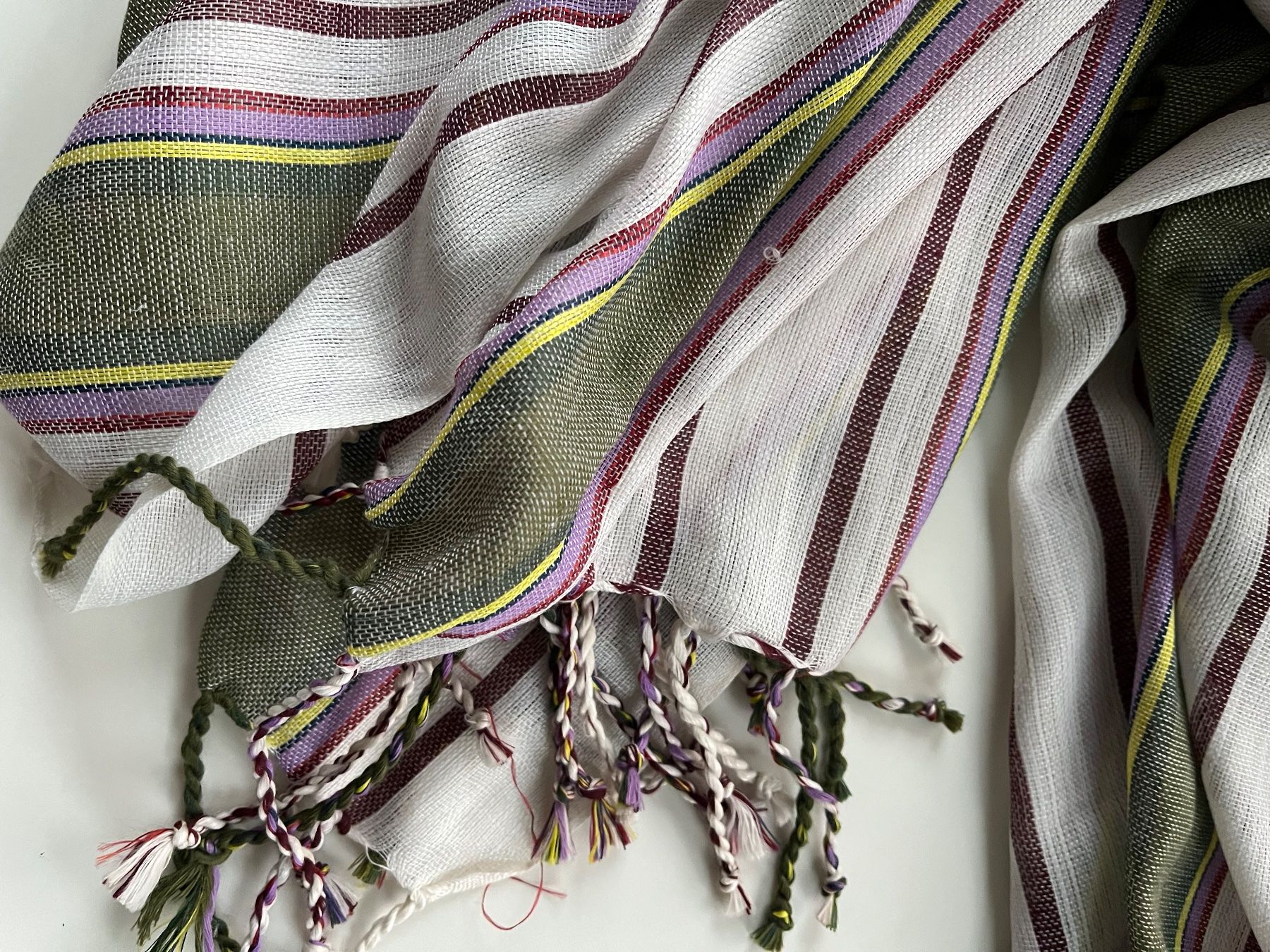 Foulards, Tücher & Schals: Lässiger Schal aus Baumwolle mit Fransen – Gebraucht aus St. Gallen von Miss_Jane_Marple 1