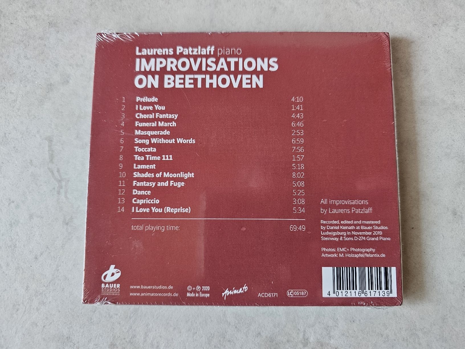 CDs: Laurens Patzlaff - Improvisations On Beethoven / Fabrikneu – Neu und originalverpackt aus Schneisingen von backstore24 1