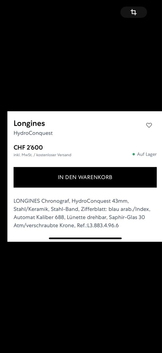 Longines Orologi: Longines HydroConquest  43 mm Chrono ,Automatic , Neuwertig – Nuovo (secondo la descrizione) da Safnern venduto da Peter071 7