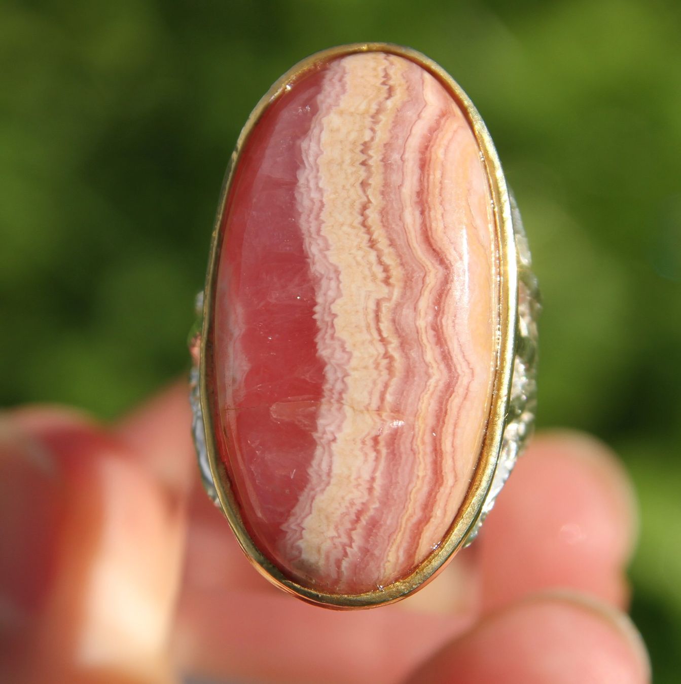Anelli: NEU: Rhodochrosit Ring Schmuck Grösse 55 – Nuovo (secondo la descrizione) da Matten b. Interl venduto da EdelsteineInterlaken