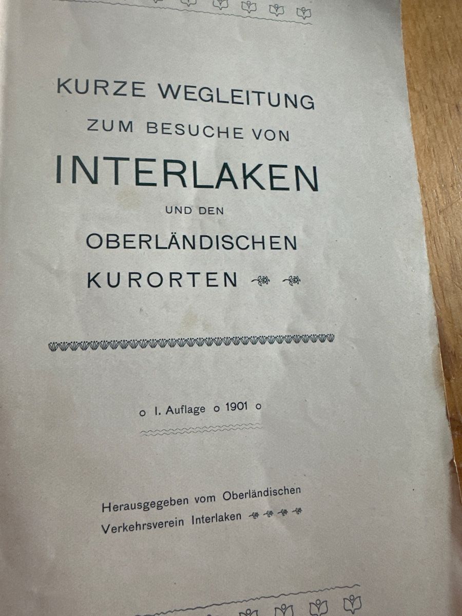 Libri: Wegleitung Berner Oberland, Erstausgabe 1901 – Usato da Frauenfeld venduto da aluma14 2