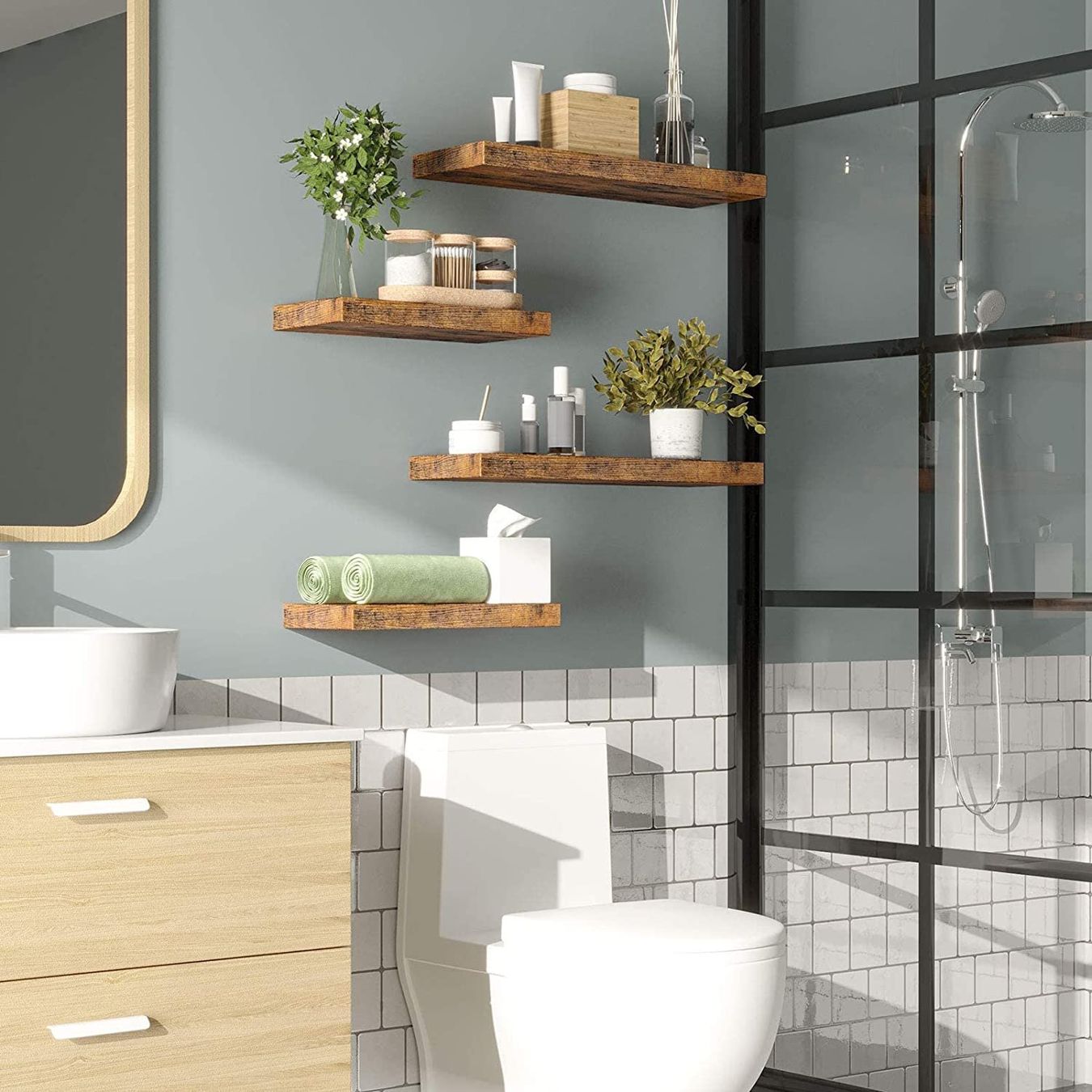 Scaffali: 2er-Set Wandregal, Schweberegal unsichtbare Halterungen 40cm – Nuovo e nell'imballaggio originale da Affoltern am Albis venduto da scrapbooking 3