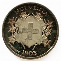Silbermedaille Helvetia 1803 Republica Grisaeligae Silber