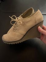 Stifeletten in Kunstleder, beige, 39