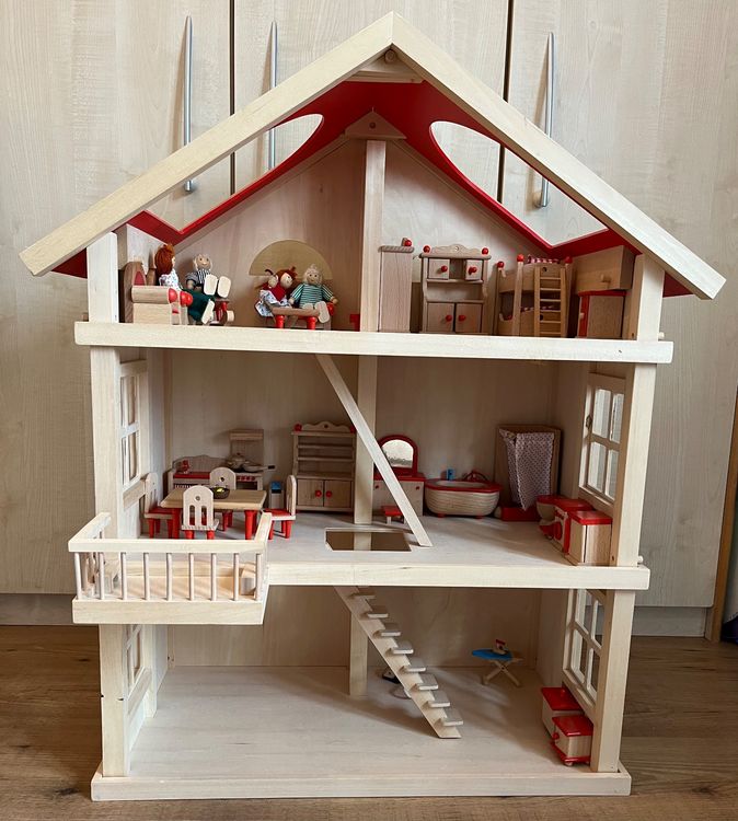 Wunderbar Puppenhaus Holz Gross Bilder
