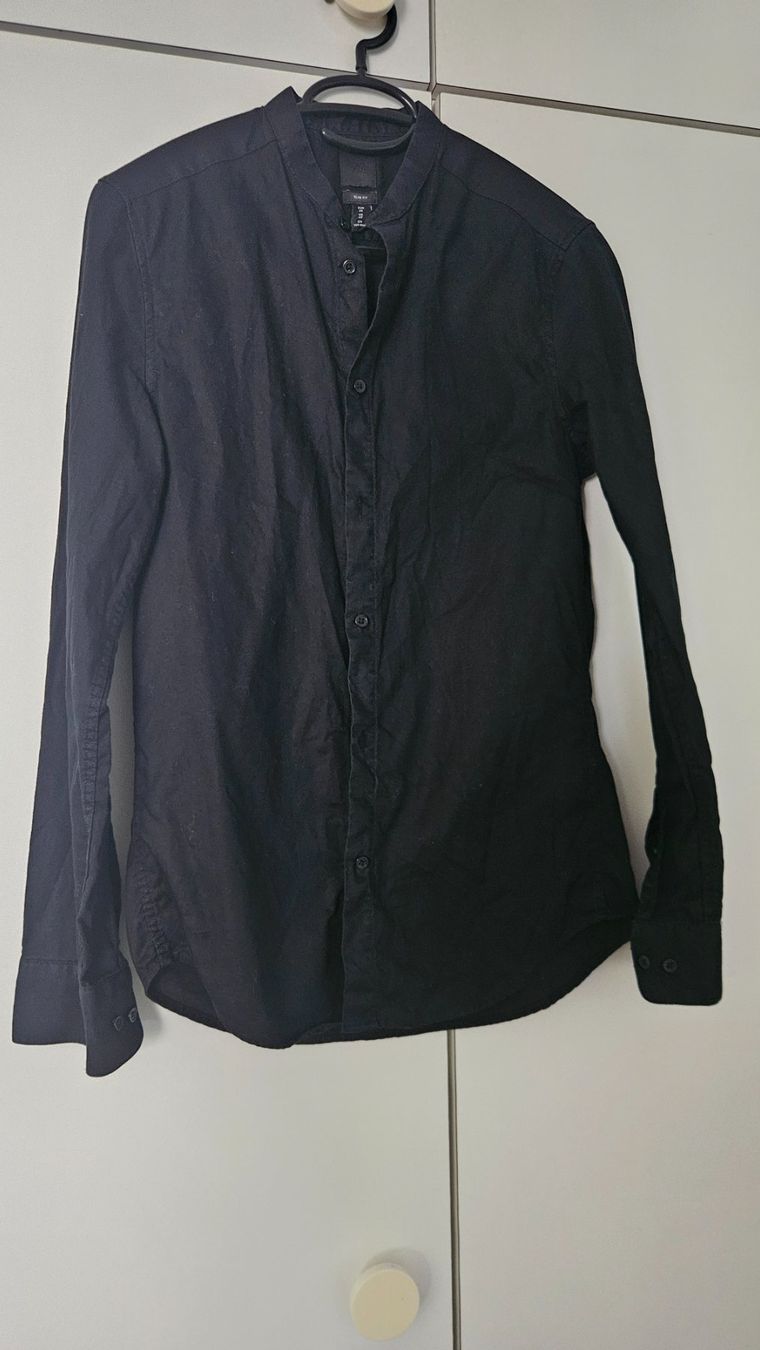 H&M Camicie: Camicia nera cotone tg.XS slim fit H&M – Usato da Melano venduto da H-Sara