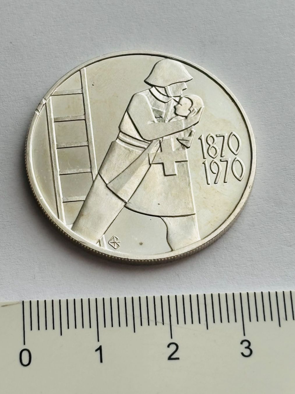 Medaillen: Silber 15 Gramm Medaille 900 / 1000 PP Feuerwehr 1870 - 1970 – Neu (gemäss Beschreibung) aus Müswangen von buyin 4