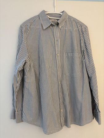 Hemdbluse blau/weiss gestreift Gr. 46 von Marco Polo