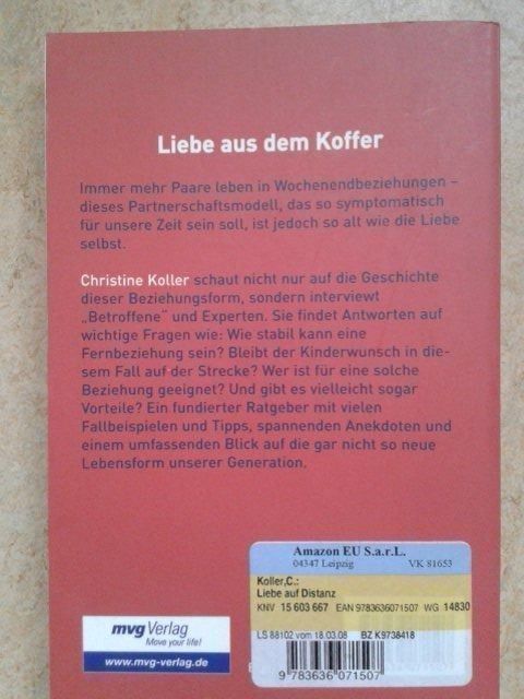Bücher: Koller Christine Liebe auf Distan – Gebraucht aus Basel von Alacant 1