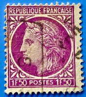 BRIEFMARKEN AUS Frankreich  Ceres  gestempelt