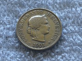 5 centimes/rappen 1901