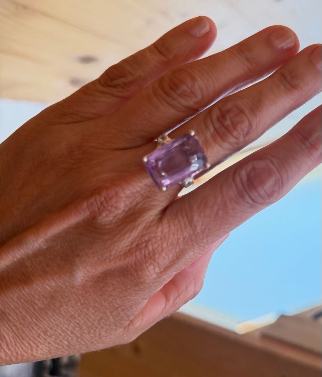 Bagues: Silberring mit Amethyst – Neuf (Voir description) à Donat par troja007 1