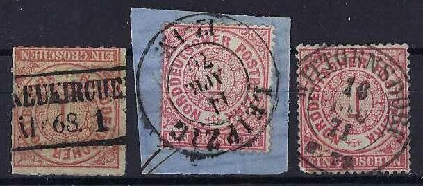 Tutti i francobolli: Norddeutscher Postbezirk 1868 1Groschen gest. – Usato da Hitzkirch venduto da walti1959