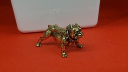 Messing Bulldogge Miniatur, Sammlerstück Hunde Figur!