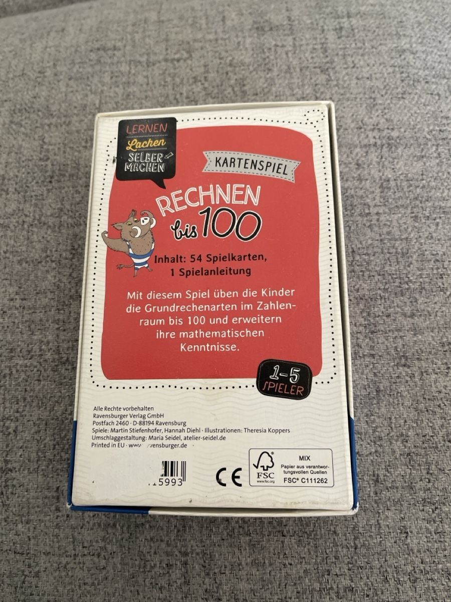 Ravensburger Spiele: Lernspiel Rechnen bis 100  – Gebraucht aus Oberrieden von Boccia1981 1