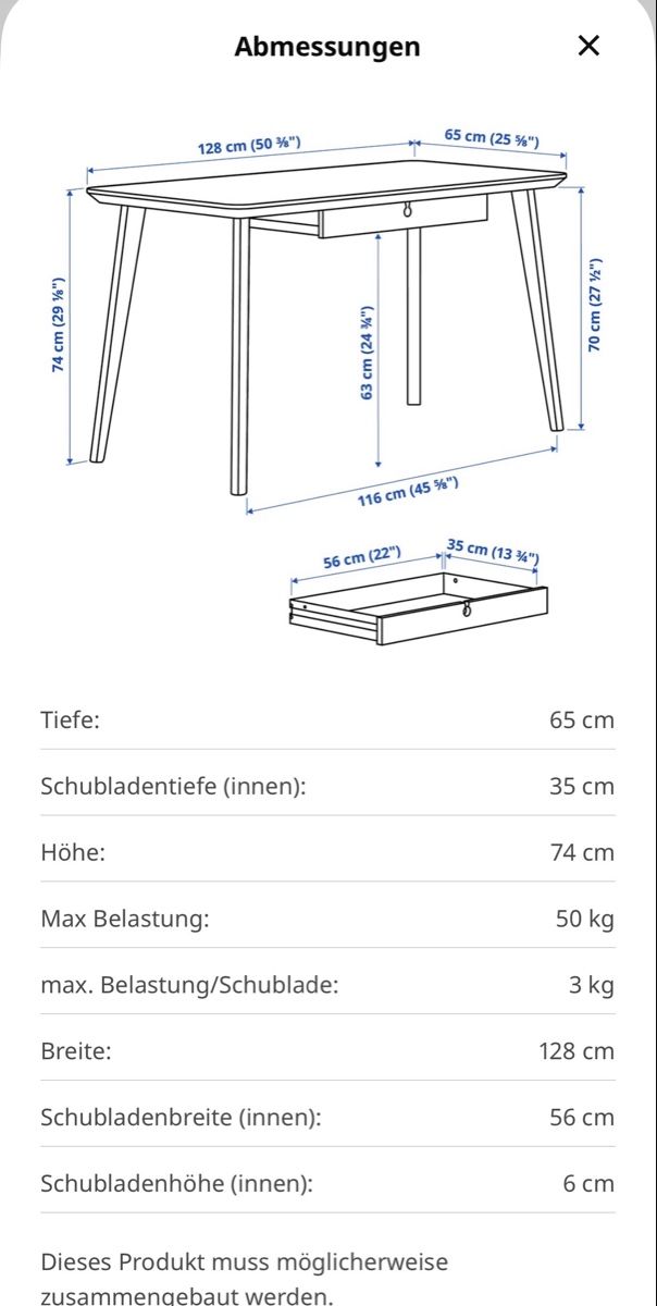 Ikea Schreibtische: IKEA Lisabo Schreibtisch mit Stuhl – Gebraucht aus Binningen von nubekula 1