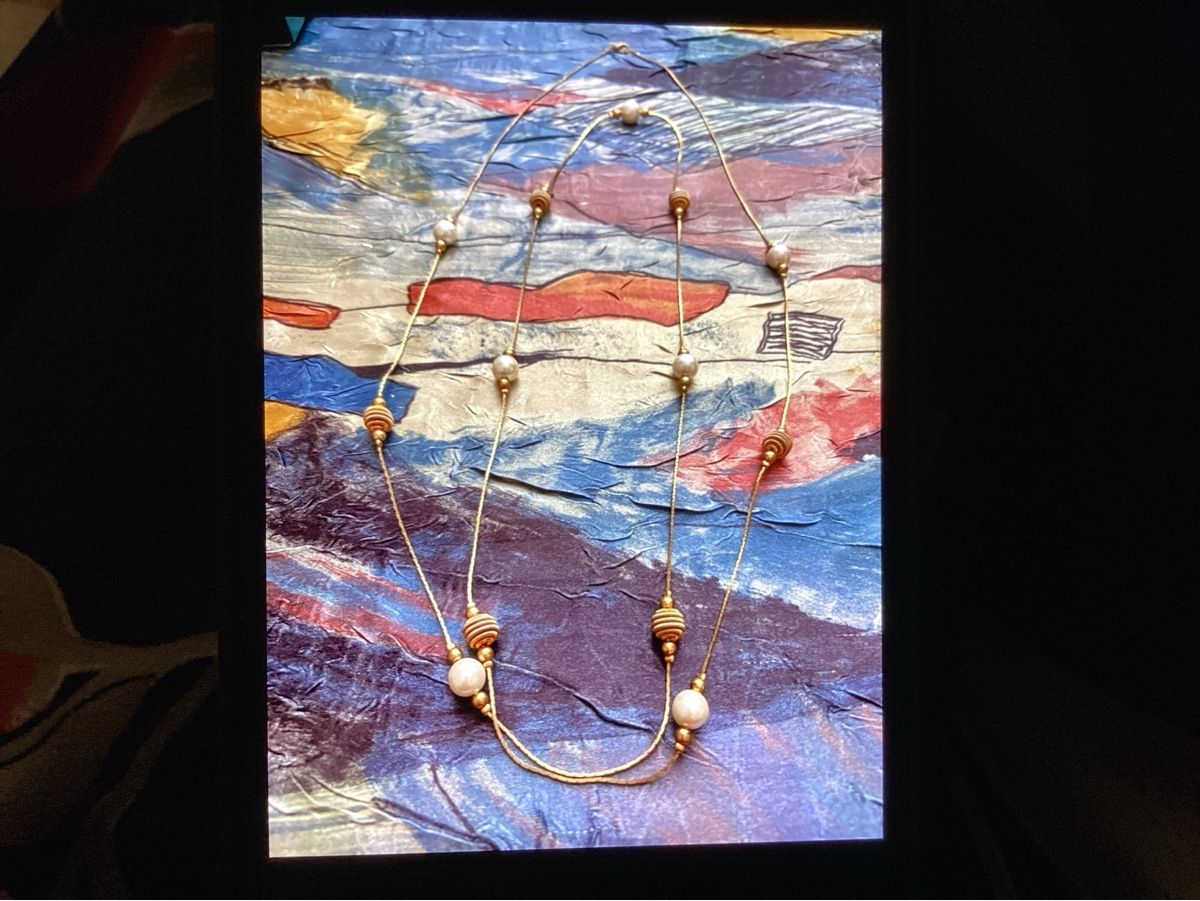 Catenine: Vintage Perlenkette, Goldfarben, Elegantes Design! – Usato da Bellinzona venduto da wav_72pt 7