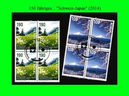 Viererblock "150 Jähriges... Schweiz-Japan" (2014)