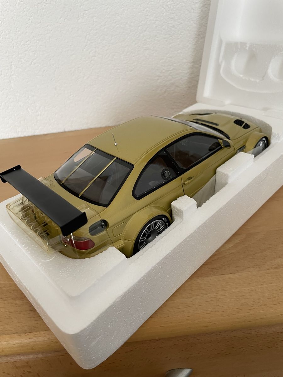 BMW Modellini d'auto: BMW m3 GTR Gold 1/18 – Nuovo e nell'imballaggio originale da Obergösgen venduto da Camaro_zl1 1