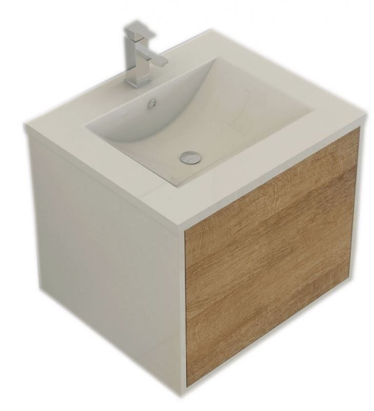 Mobili per bagno: Badmöbelset 'Linz' in Holzoptik – Nuovo e nell'imballaggio originale da Herbertingen venduto da jet-line-e-trade 1
