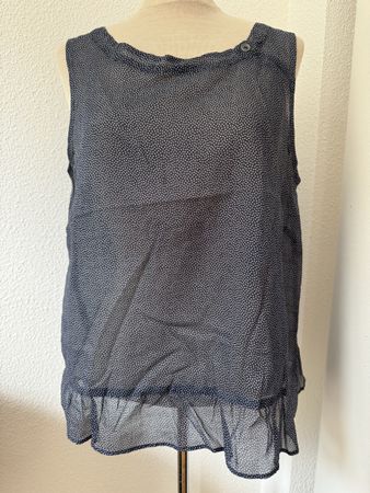Haut JAYKO bleu pois blanc, taille M-L, en coton 