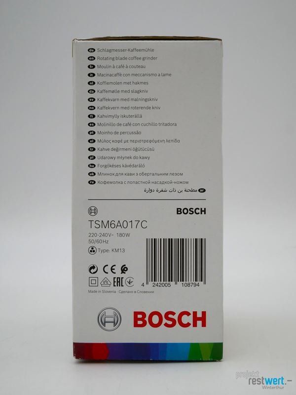 Bosch Küchengeräte: BOSCH Schlagmesser-Kaffeemühle – Neu (gemäss Beschreibung) aus Winterthur von Restwert_Winterthur 5