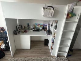 Letto a soppalco IKEA SMÅSTAD con scrivania
