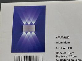 Aussenwandleuchte STREAM 6x1W LED