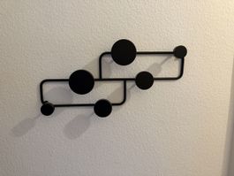 Wandgarderobe Metall schwarz Design modern guter Zustand
