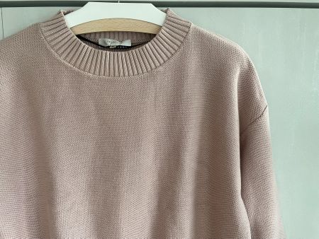 Pull Selected Femme 100% coton bio rose beige M comme neuf