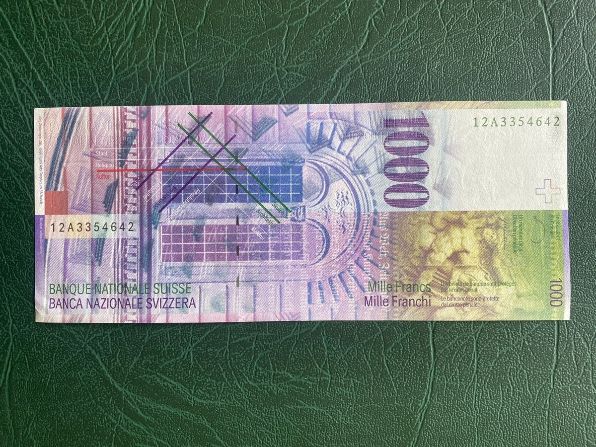 Banconote: 1000er Note - Schweizer Banknote - 2012 – Nuovo (secondo la descrizione) da Thörishaus venduto da luc_nsv9 1