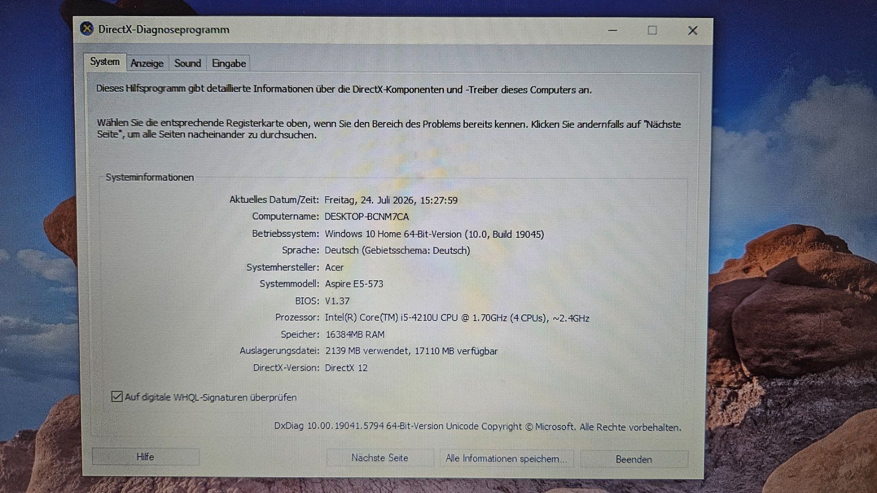 Acer Notebook: Acer Aspire E5-573 | 16 GB RAM | Windows 10 – Usato da Winterthur venduto da Chefmeischter 4